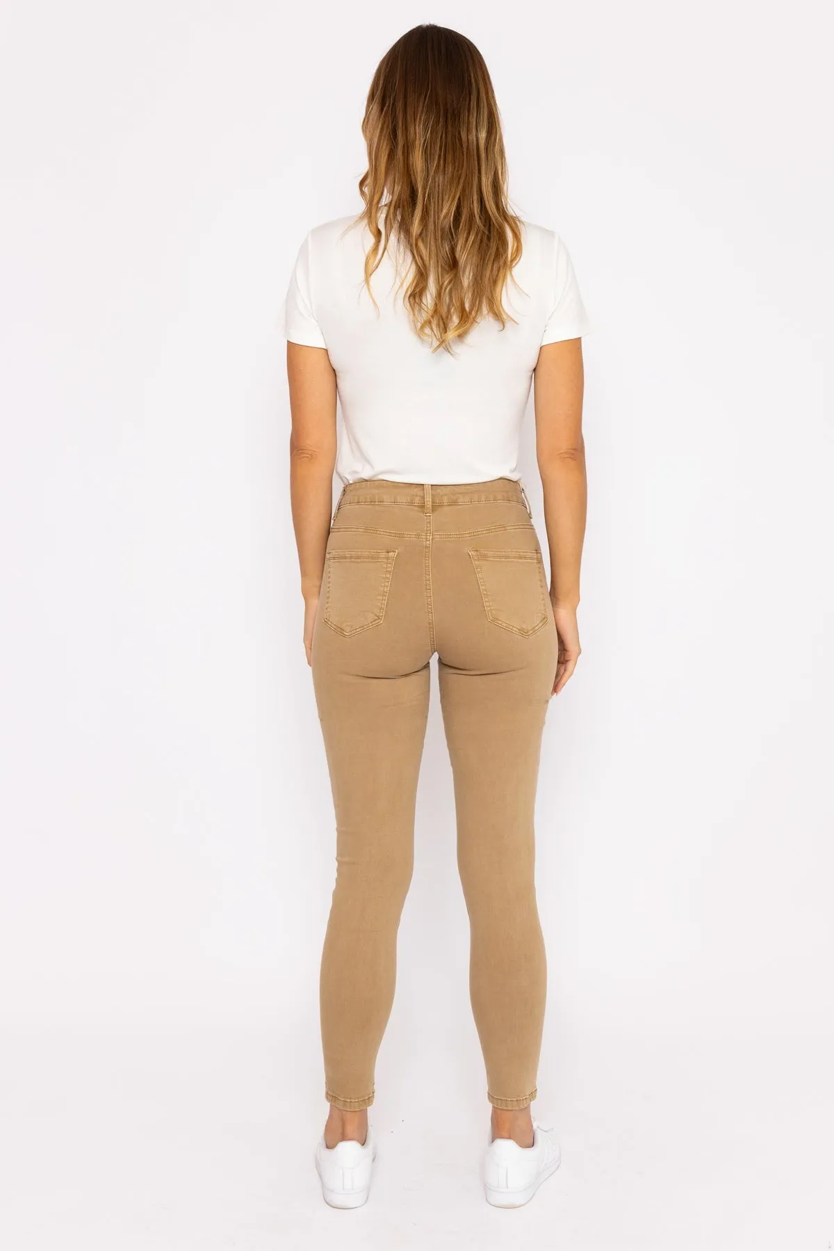 Camel Straight Leg Jeans