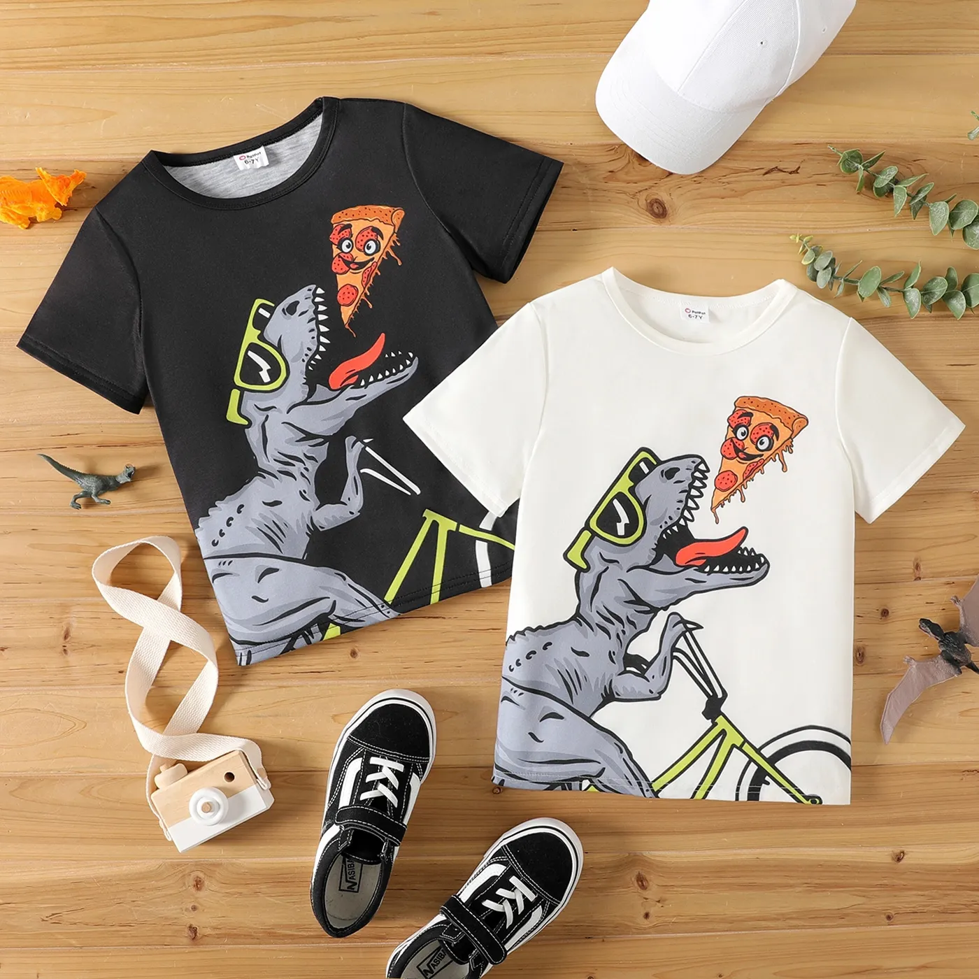 Kid Boy Animal Dinosaur Print Short-sleeve Tee