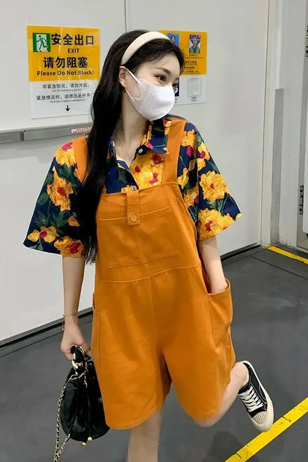 Loose Sweet Colors Shorts Jumpsuit