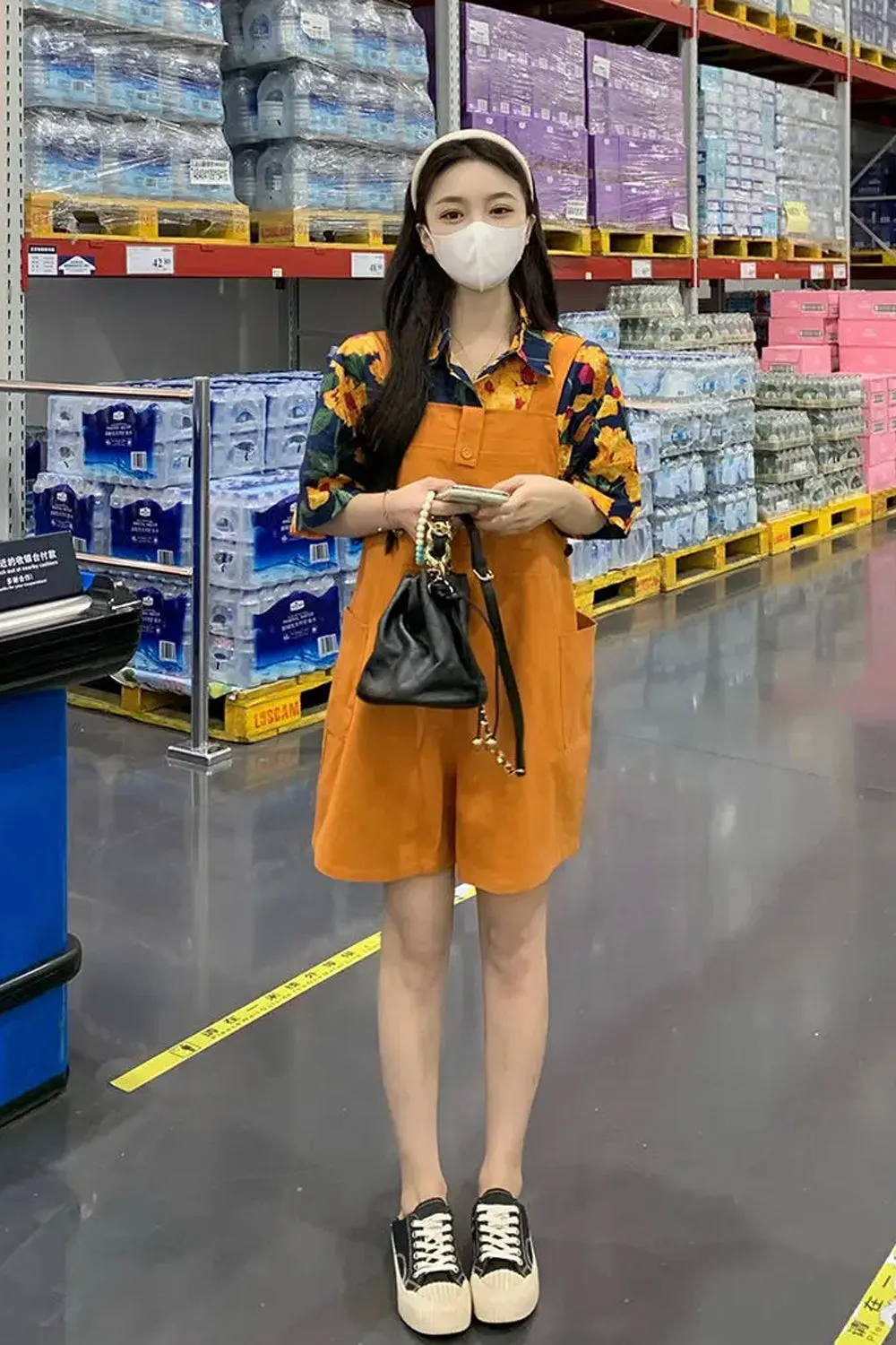 Loose Sweet Colors Shorts Jumpsuit