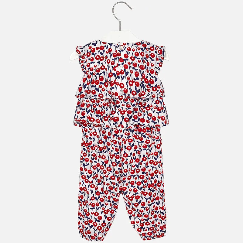 Mayoral Baby Girl's Red Printed Romper