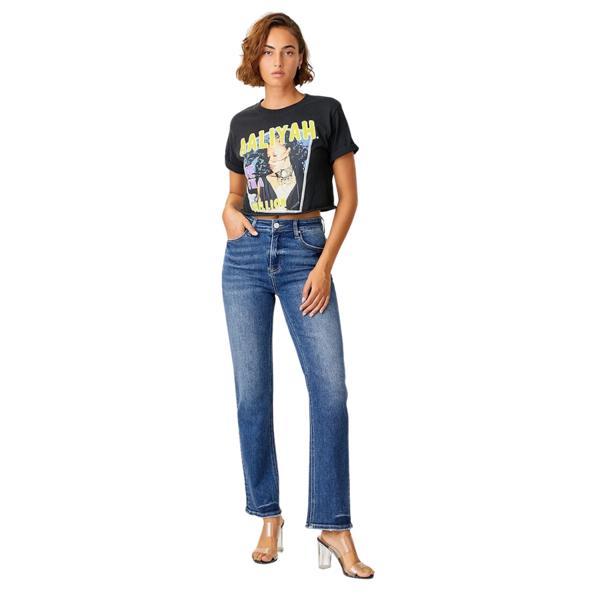 Mid Rise Slim Relaxed Jeans