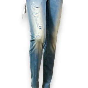 RA-RE Distressed Denim Straight Leg Jeans
