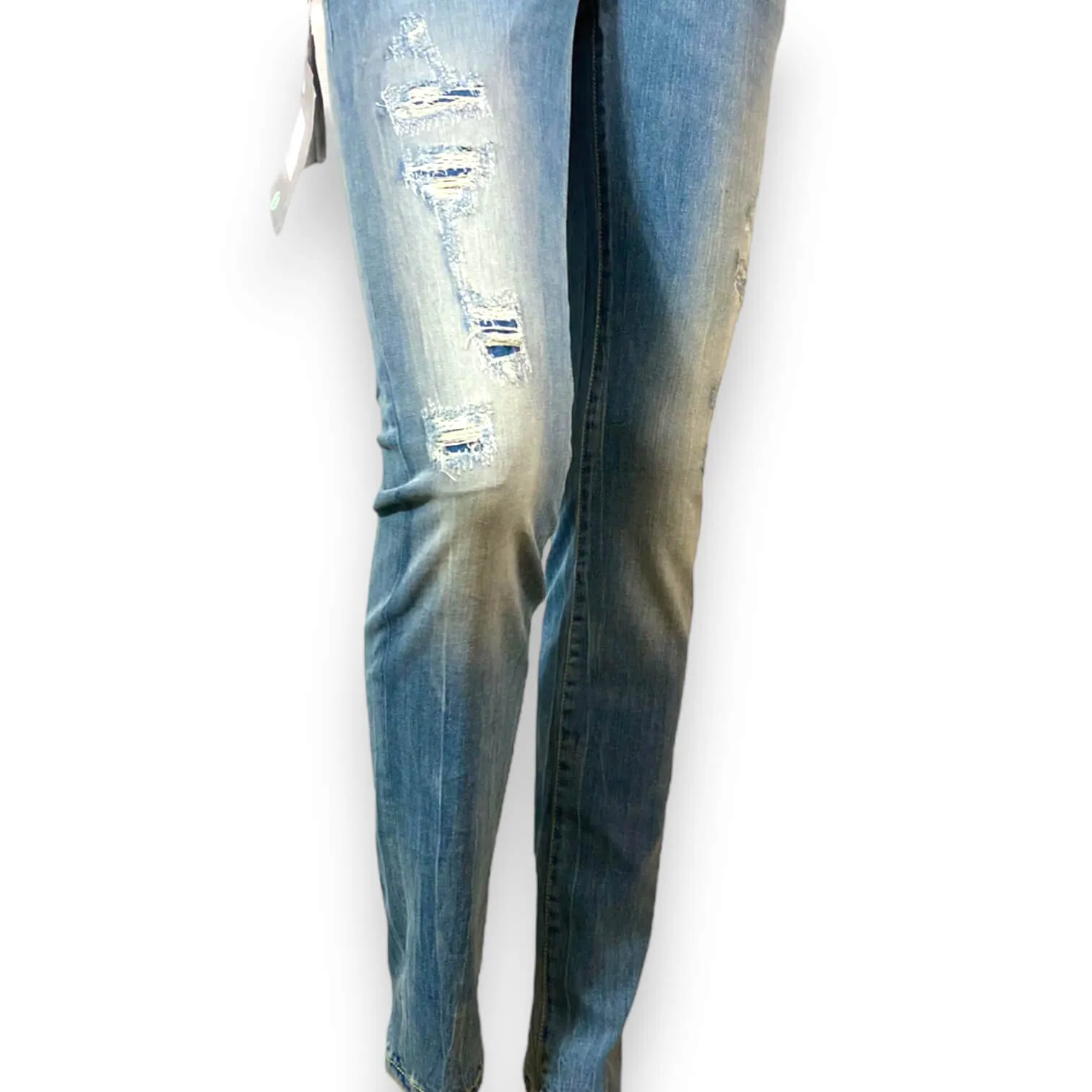 RA-RE Distressed Denim Straight Leg Jeans
