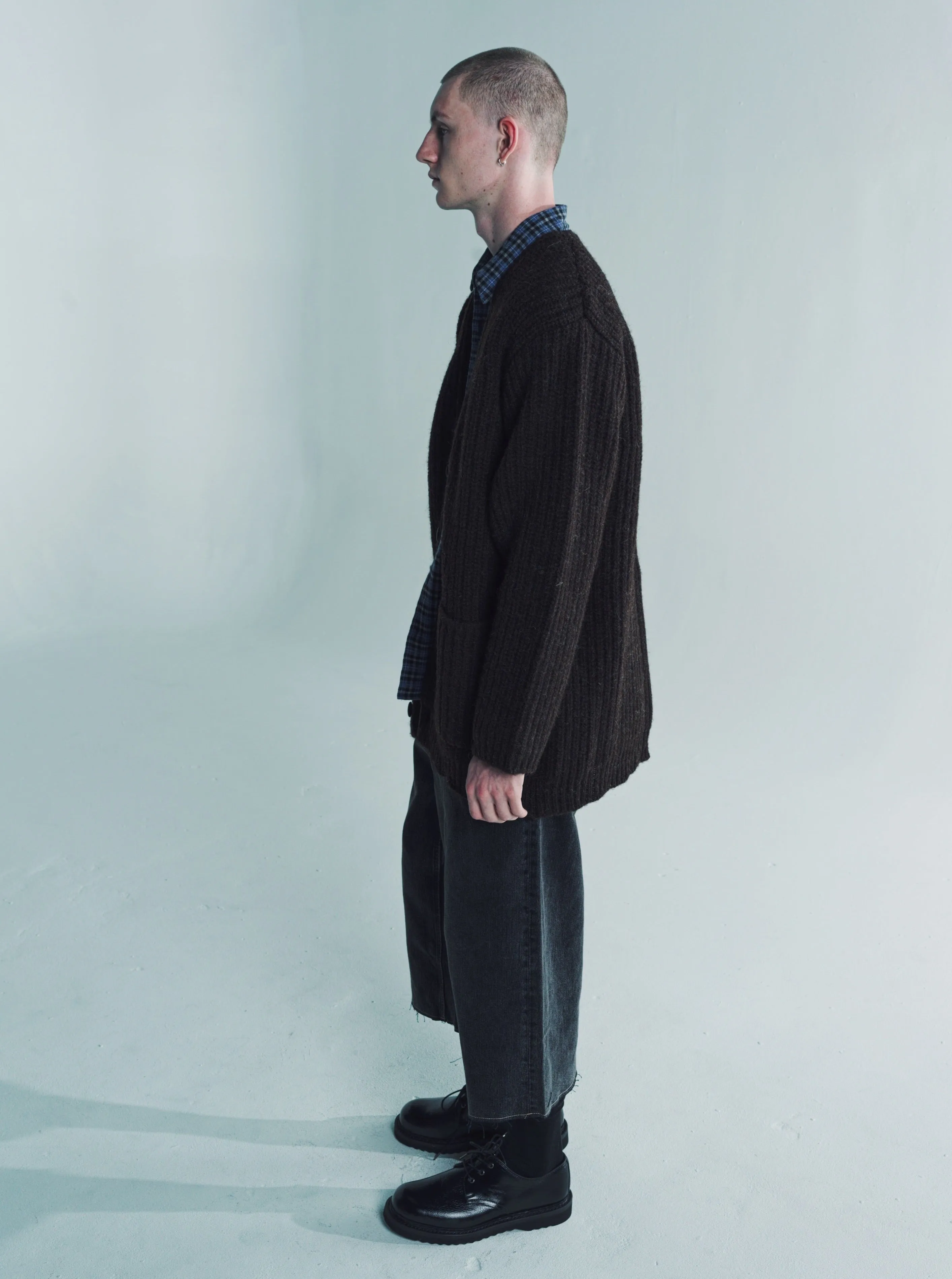 Welsh Black Albion Wool Colossal Cardigan